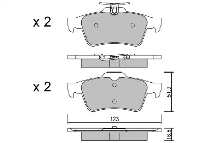 Комплект тормозных колодок (AISIN: BPCI-2002)